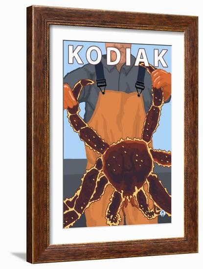 Kodiak, Alaska - Alaskan King Crab-Lantern Press-Framed Art Print