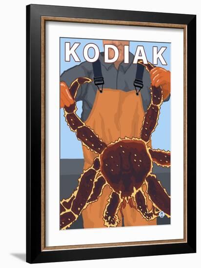 Kodiak, Alaska - Alaskan King Crab-Lantern Press-Framed Art Print