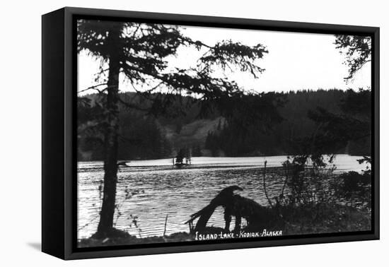 Kodiak, Alaska - View of Island Lake-Lantern Press-Framed Stretched Canvas