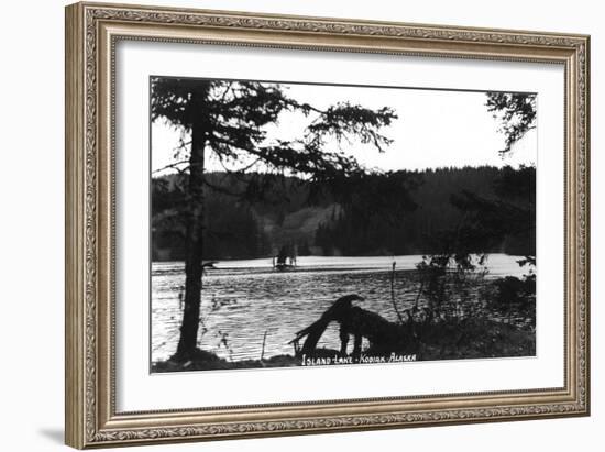 Kodiak, Alaska - View of Island Lake-Lantern Press-Framed Art Print