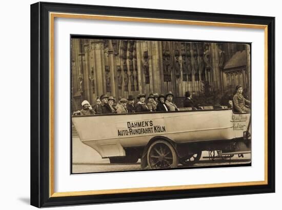 Köln, Dom, Dahmen's Auto Rundfahrt, Offener Reisebus-null-Framed Giclee Print