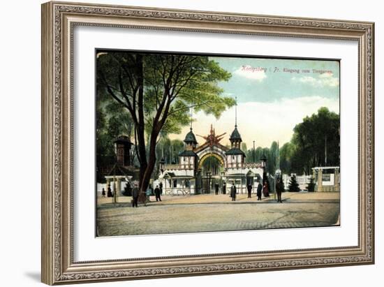 Königsberg Ostpreußen, Eingang Zum Tiergarten-null-Framed Giclee Print