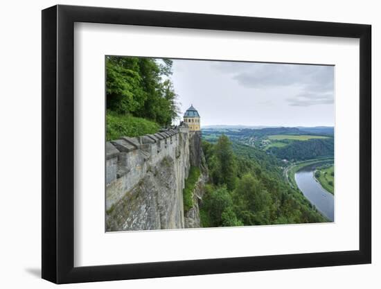 Koenigstein Fortress, Saxon Switzerland, Saxony, Germany, Europe-Hans-Peter Merten-Framed Photographic Print