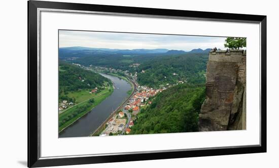 Koenigstein Fortress, Saxon Switzerland, Saxony, Germany, Europe-Hans-Peter Merten-Framed Premium Photographic Print