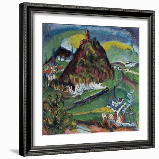 Koenigstein with Railway-Ernst Ludwig Kirchner-Framed Giclee Print