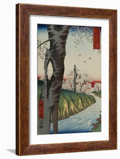 Koganei in Musashi Province, from the Series 'Thirty-Six Views of Mt. Fuji'-Ando Hiroshige-Framed Giclee Print