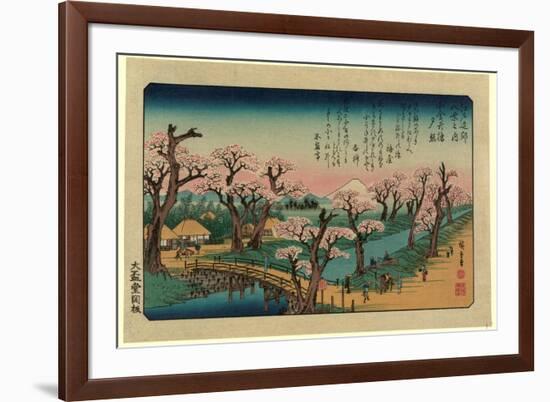 Koganeibashi No Sekisho-Utagawa Hiroshige-Framed Giclee Print