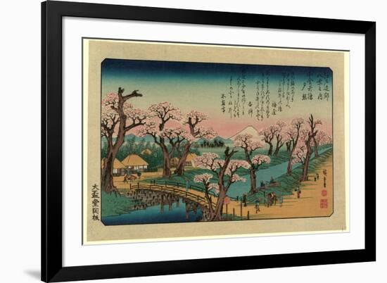 Koganeibashi No Sekisho-Utagawa Hiroshige-Framed Giclee Print