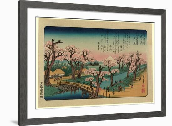 Koganeibashi No Sekisho-Utagawa Hiroshige-Framed Giclee Print