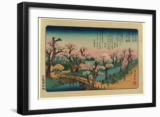 Koganeibashi No Sekisho-Utagawa Hiroshige-Framed Giclee Print