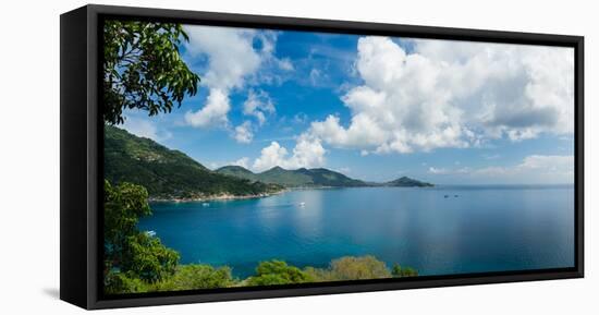 Koh Tao as seen from the peak on Koh Nang Yuan, Thailand, Southeast Asia, Asia-Logan Brown-Framed Premier Image Canvas