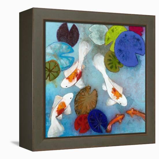 Koi 1-Aleah Koury-Framed Stretched Canvas