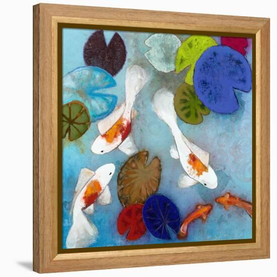 Koi 1-Aleah Koury-Framed Stretched Canvas