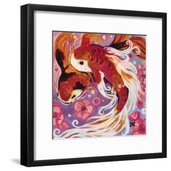 Koi and Cherry Blossoms-Natasha Wescoat-Framed Giclee Print