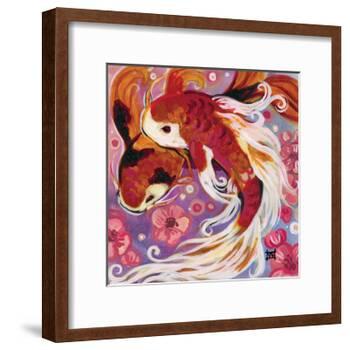 Koi and Cherry Blossoms-Natasha Wescoat-Framed Giclee Print