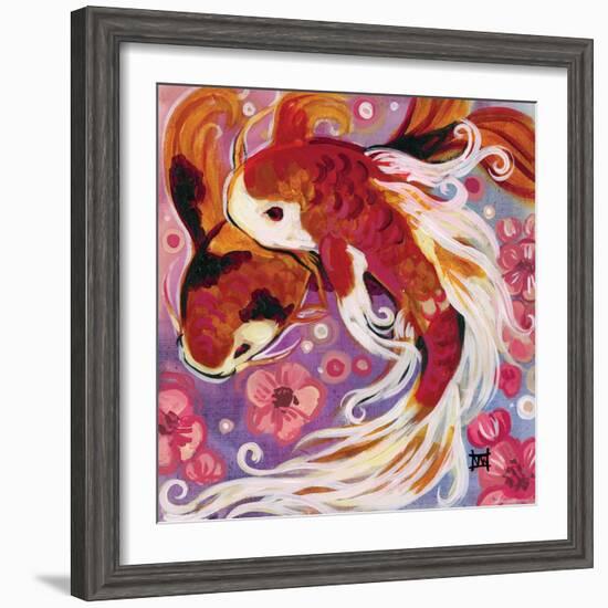 Koi and Cherry Blossoms-Natasha Wescoat-Framed Giclee Print