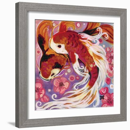 Koi and Cherry Blossoms-Natasha Wescoat-Framed Giclee Print