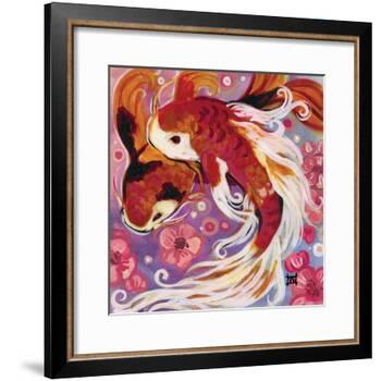 Koi and Cherry Blossoms-Natasha Wescoat-Framed Giclee Print