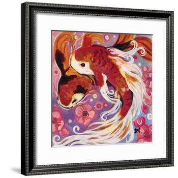 Koi and Cherry Blossoms-Natasha Wescoat-Framed Giclee Print