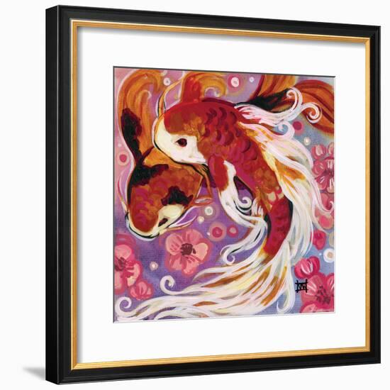 Koi and Cherry Blossoms-Natasha Wescoat-Framed Giclee Print