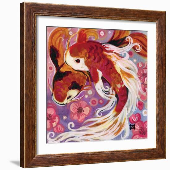 Koi and Cherry Blossoms-Natasha Wescoat-Framed Giclee Print