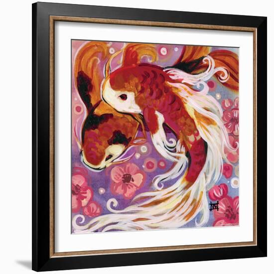 Koi and Cherry Blossoms-Natasha Wescoat-Framed Giclee Print