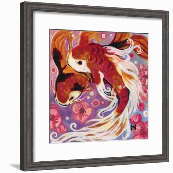 Koi and Cherry Blossoms-Natasha Wescoat-Framed Giclee Print