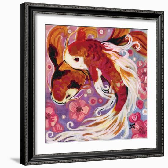 Koi and Cherry Blossoms-Natasha Wescoat-Framed Giclee Print