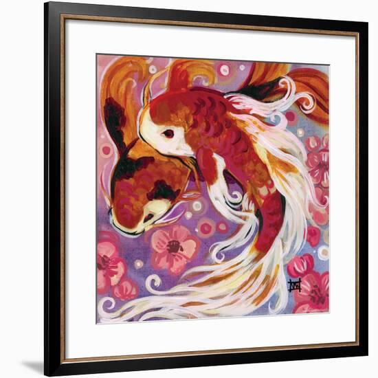 Koi and Cherry Blossoms-Natasha Wescoat-Framed Giclee Print