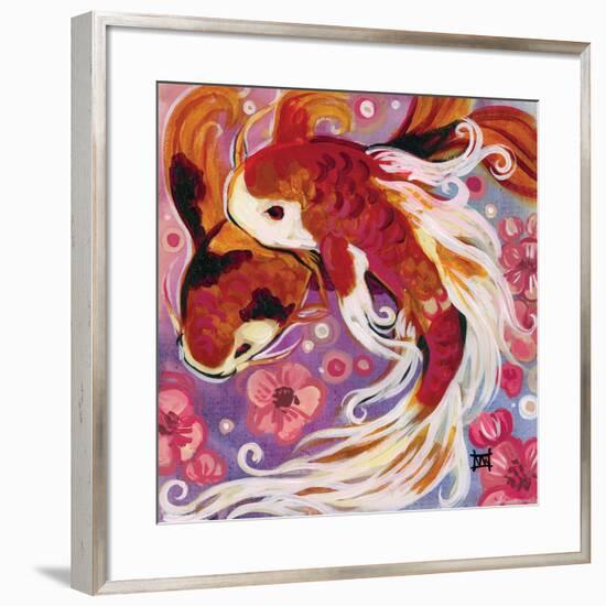 Koi and Cherry Blossoms-Natasha Wescoat-Framed Giclee Print