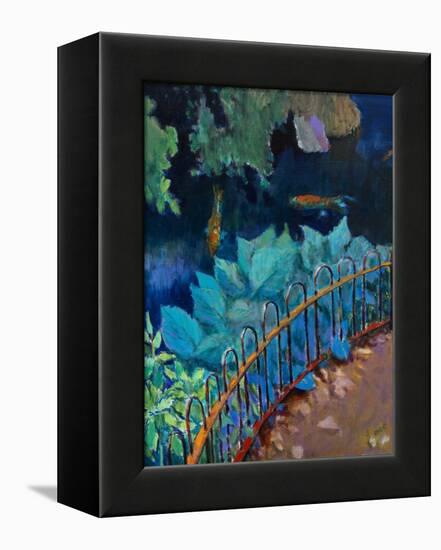 Koi and Hostas-Marco Cazzulini-Framed Premier Image Canvas