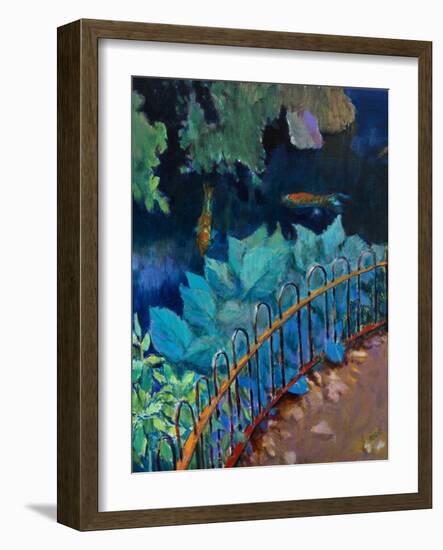 Koi and Hostas-Marco Cazzulini-Framed Giclee Print