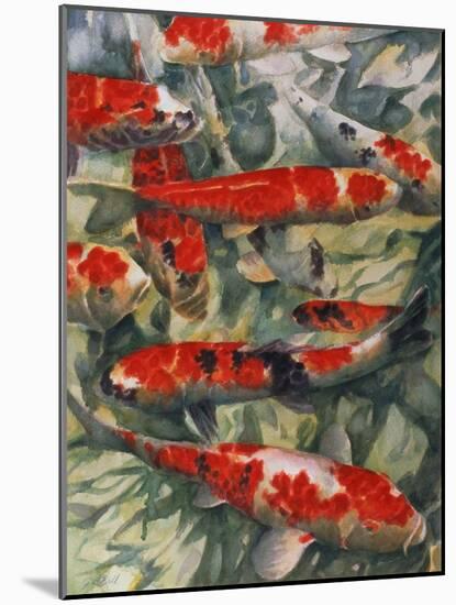 Koi Carp-Gareth Lloyd Ball-Mounted Giclee Print