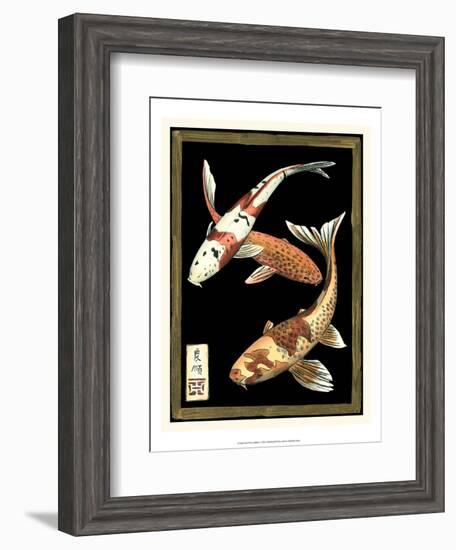 Koi Fish on Black I-Chariklia Zarris-Framed Art Print