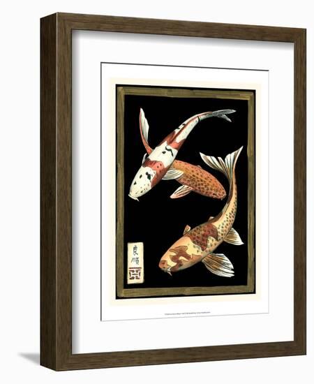 Koi Fish on Black I-Chariklia Zarris-Framed Art Print