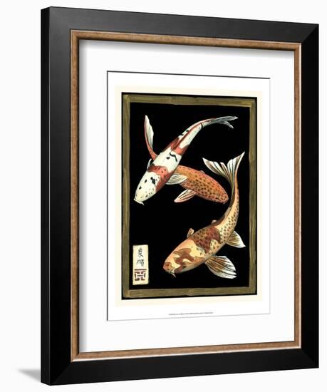 Koi Fish on Black I-Chariklia Zarris-Framed Art Print