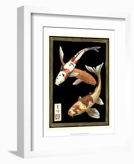 Koi Fish on Black I-Chariklia Zarris-Framed Art Print