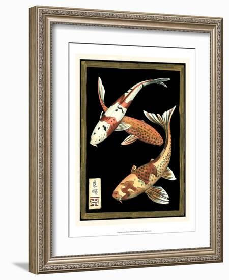 Koi Fish on Black I-Chariklia Zarris-Framed Art Print