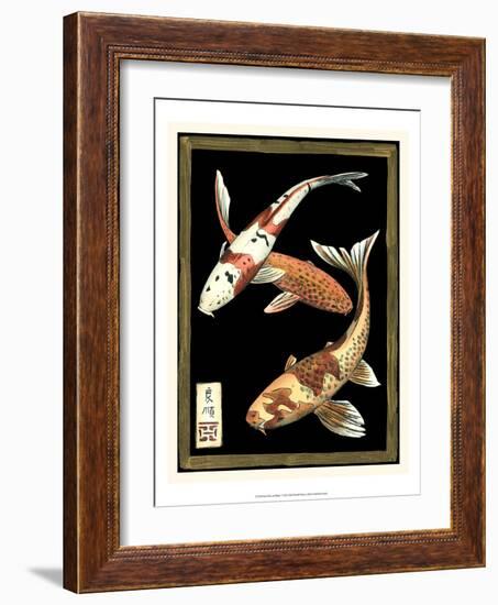 Koi Fish on Black I-Chariklia Zarris-Framed Art Print