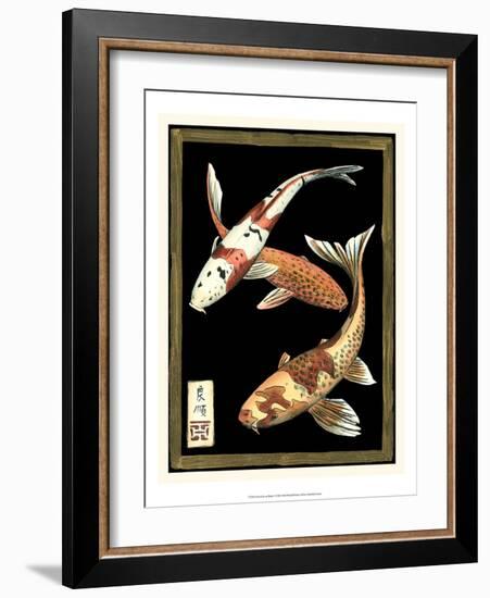 Koi Fish on Black I-Chariklia Zarris-Framed Art Print