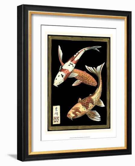 Koi Fish on Black I-Chariklia Zarris-Framed Art Print