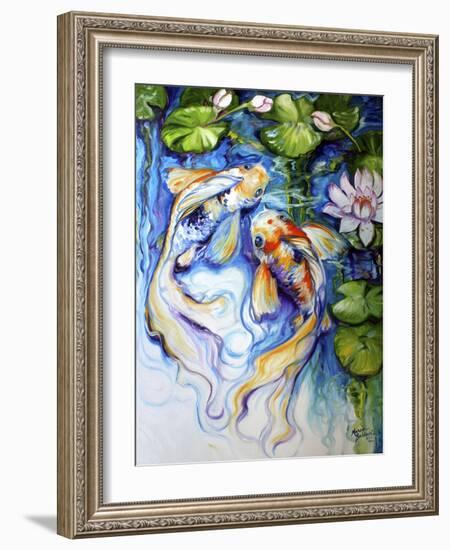 Koi Koi and Lily-Marcia Baldwin-Framed Premium Giclee Print