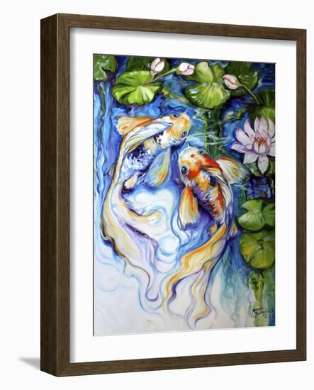 Koi Koi and Lily-Marcia Baldwin-Framed Premium Giclee Print