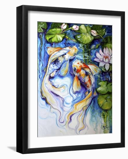 Koi Koi and Lily-Marcia Baldwin-Framed Premium Giclee Print