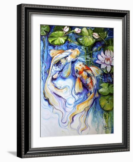 Koi Koi and Lily-Marcia Baldwin-Framed Premium Giclee Print