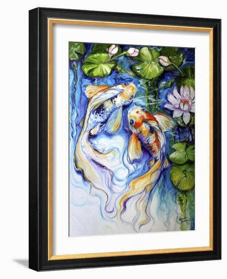 Koi Koi and Lily-Marcia Baldwin-Framed Premium Giclee Print