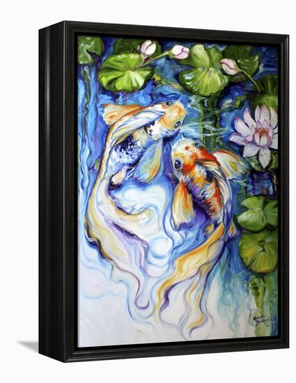 Koi Koi and Lily-Marcia Baldwin-Framed Stretched Canvas