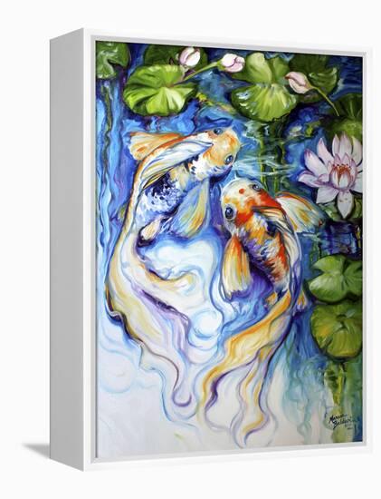 Koi Koi and Lily-Marcia Baldwin-Framed Stretched Canvas