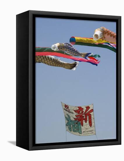 Koi Nobori, Otako Age Giant Kite Flying Festival, Sagamihara, Kanagawa Prefecture, Japan-Christian Kober-Framed Premier Image Canvas