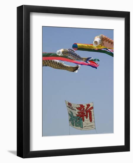 Koi Nobori, Otako Age Giant Kite Flying Festival, Sagamihara, Kanagawa Prefecture, Japan-Christian Kober-Framed Photographic Print